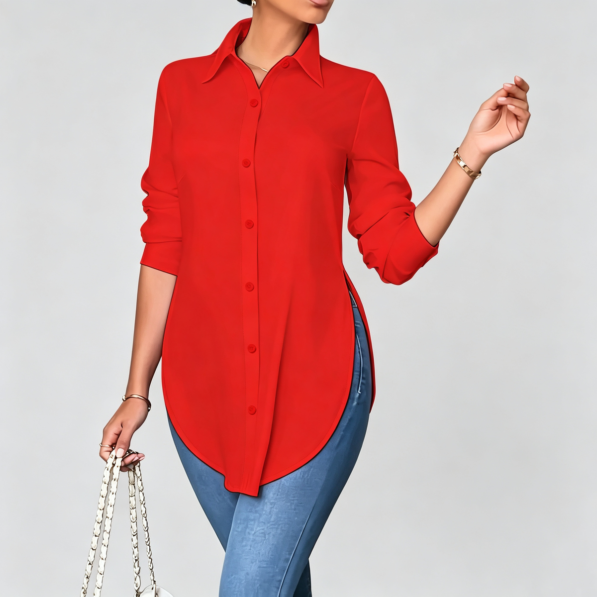 Rosemont Curved Hem Longline Shirt