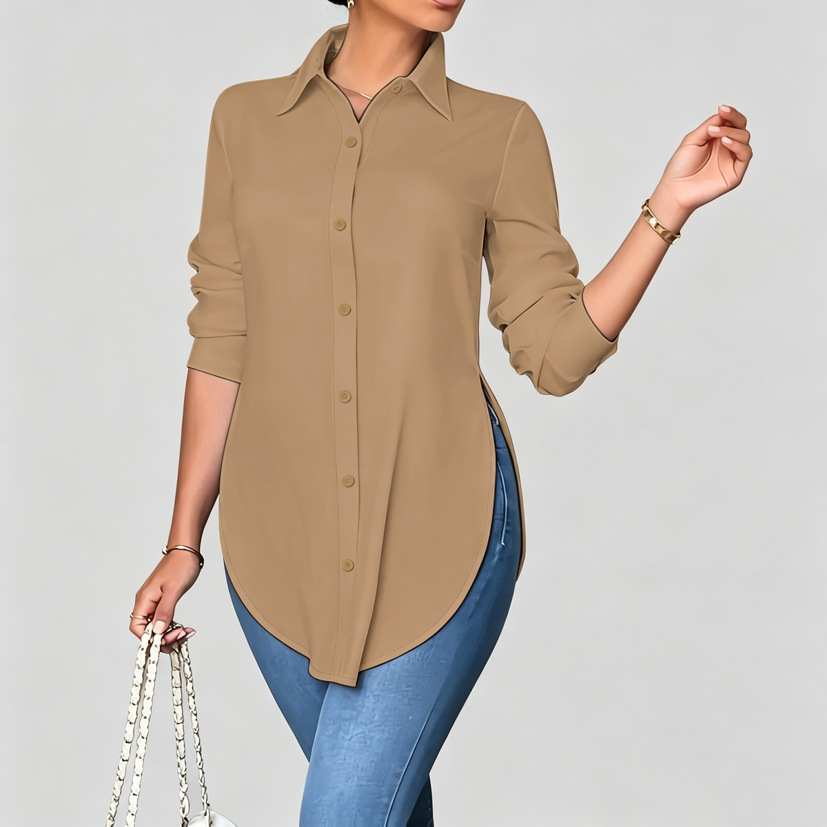 Rosemont Curved Hem Longline Shirt