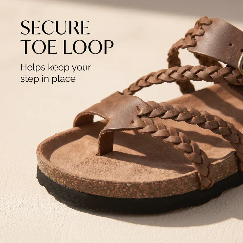 Leah Braided Cork Comfort Sandals