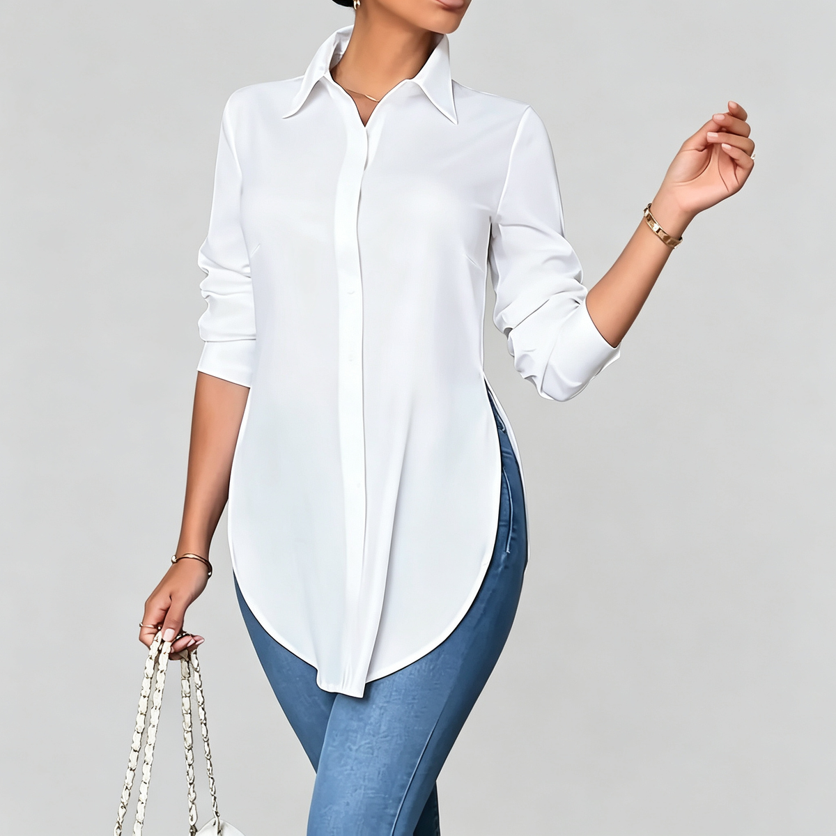 Rosemont Curved Hem Longline Shirt
