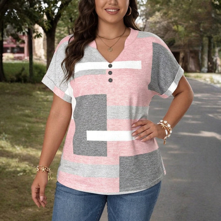 Abby | Casual Colour Block Blouse