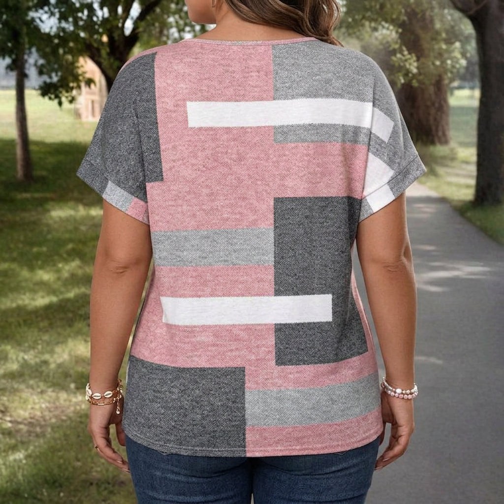 Abby | Casual Colour Block Blouse