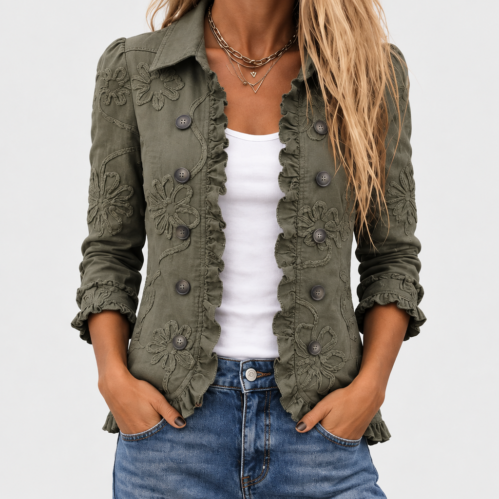 Kamberly - Bohemian Floral Embroidered Jacket