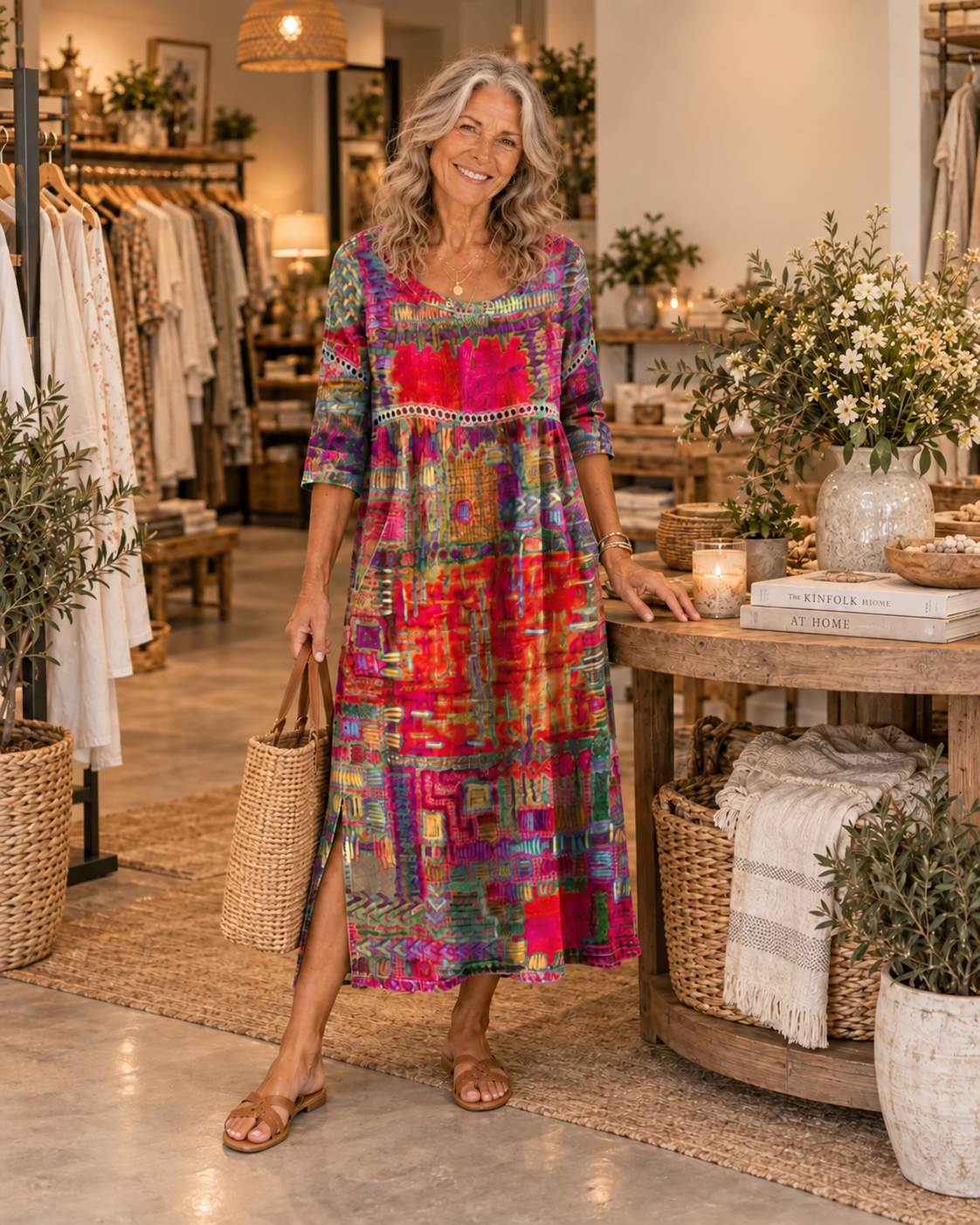 Manuela | Dress with Ethnic Patchwork