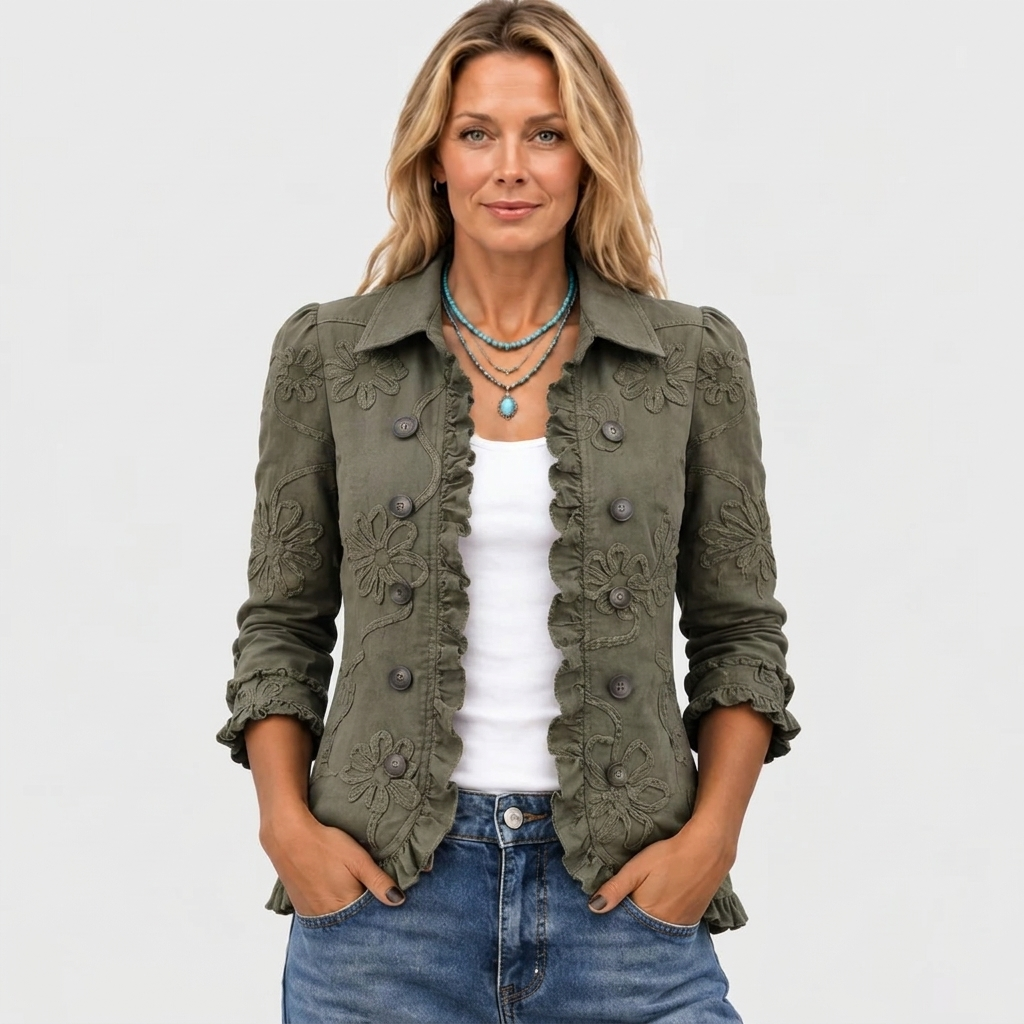 Kamberly - Bohemian Floral Embroidered Jacket