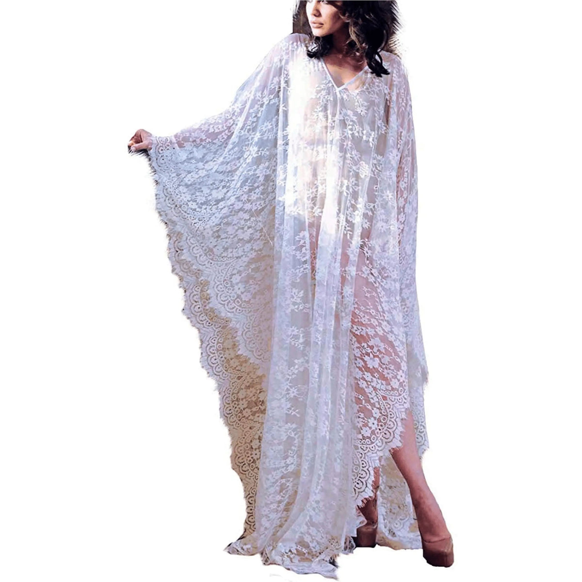 The Floral Lace Kaftan Cover Up