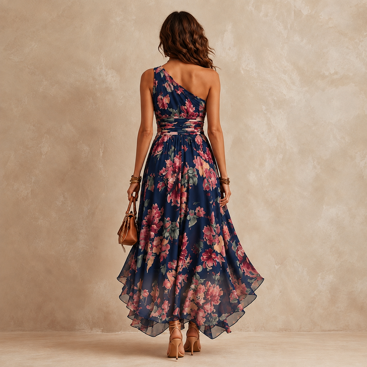 Rosemont | One-Shoulder Floral Maxi