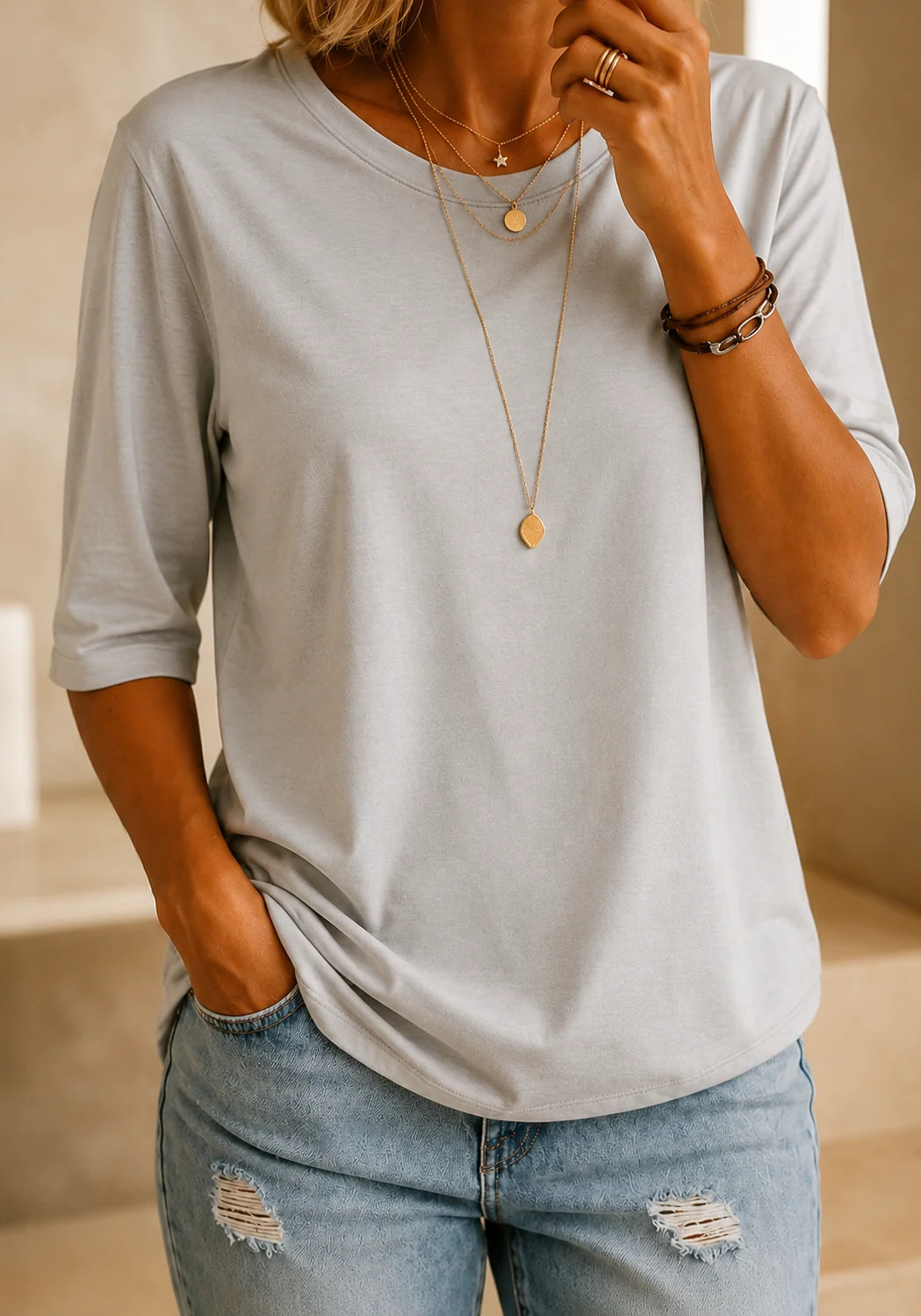 Rosemont - Relaxed Everyday Half-Sleeve Tee