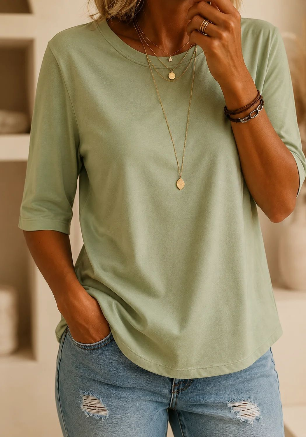 Rosemont - Relaxed Everyday Half-Sleeve Tee