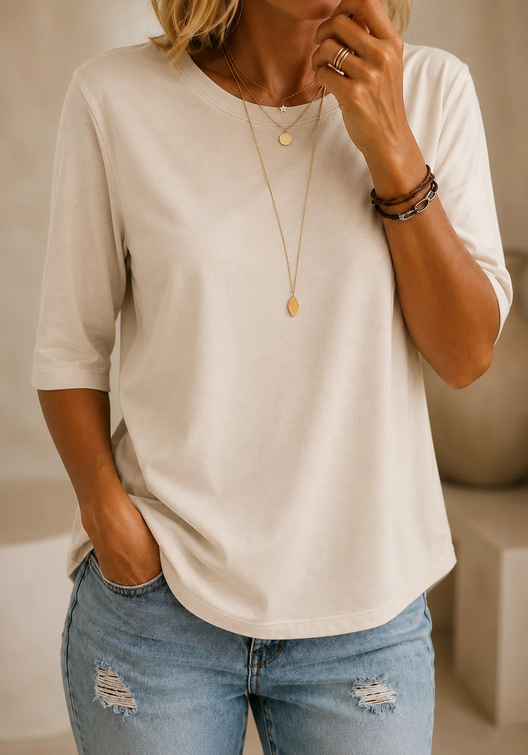 Rosemont - Relaxed Everyday Half-Sleeve Tee