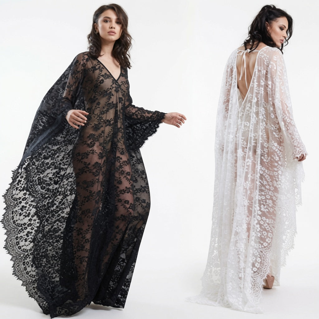 The Floral Lace Kaftan Cover Up