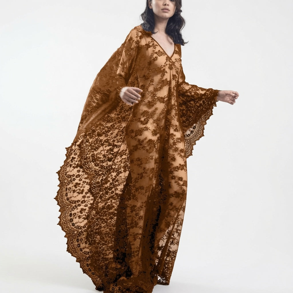The Floral Lace Kaftan Cover Up