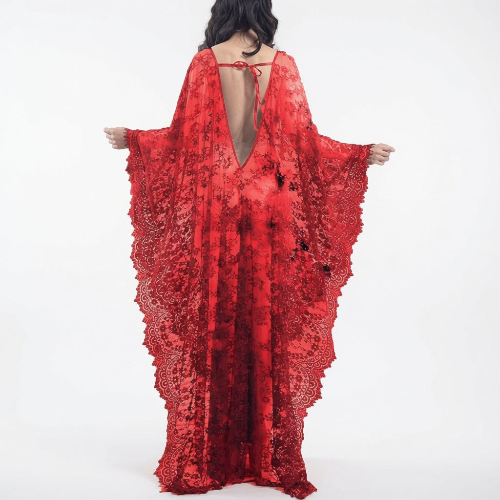 The Floral Lace Kaftan Cover Up
