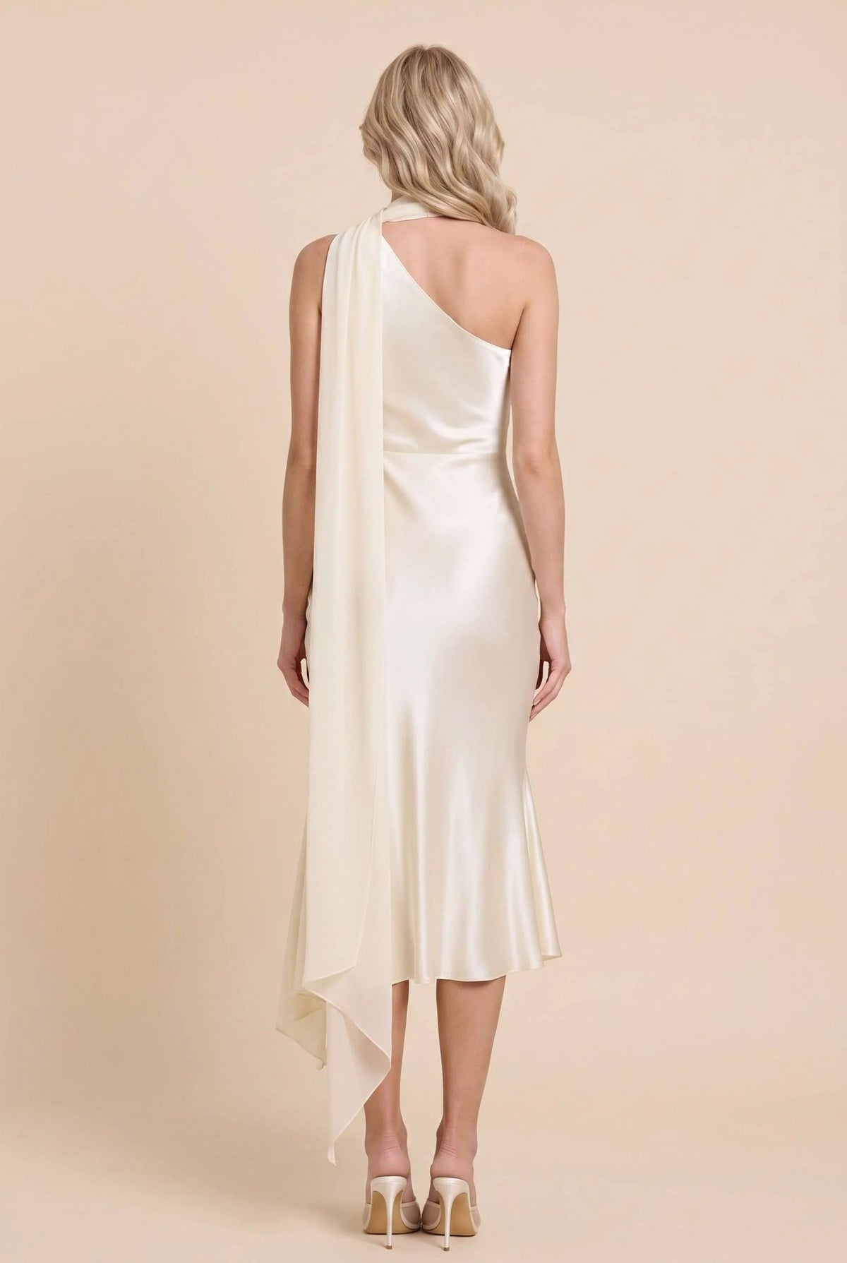 The Seraphina Satin Midi Dress