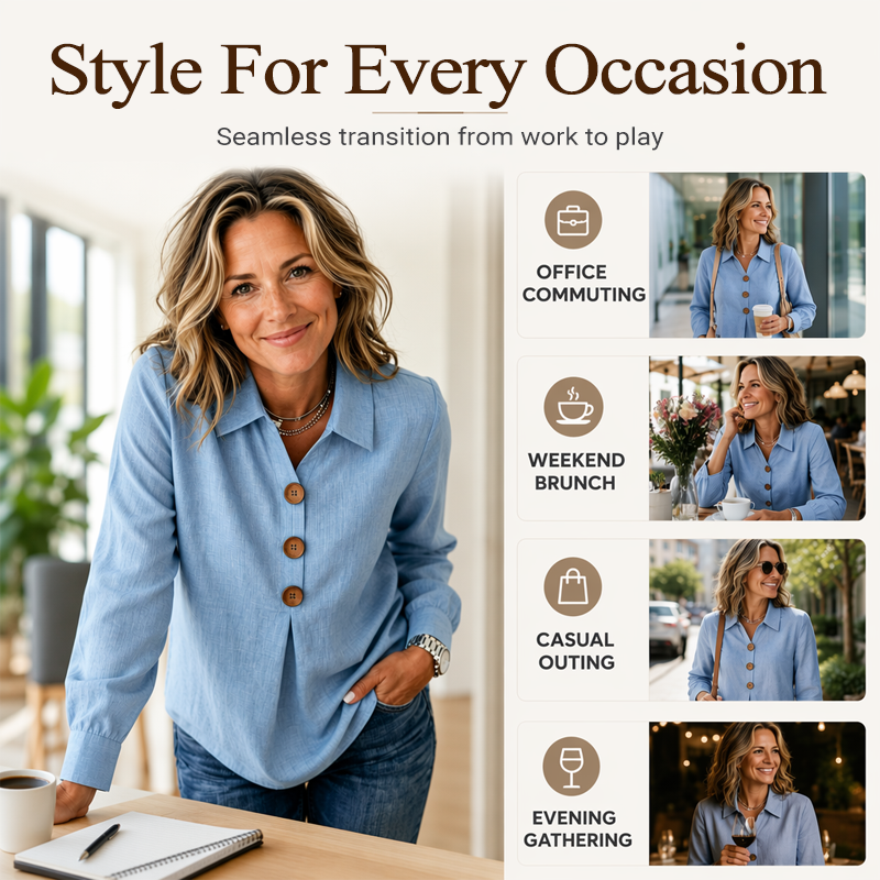 Elegant button-down blouse